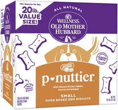 Wellness Old Mother Hubbard P-Nuttier Dog Biscuits, Natural, Training Treats, Peanut Butter Flavor, Small Size