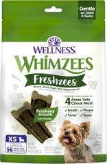 Whimzees Wellness Freshzees Dog Dental Treats, Natural Chews, Extra Small Size Stick