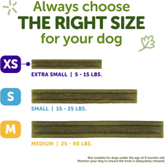 Whimzees Wellness Freshzees Dog Dental Treats, Natural Chews, Extra Small Size Stick