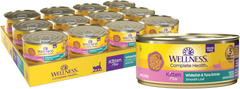Wellness Complete Health Pate Kitten Wet Cat Food, Natural, Protein-Rich, Grain Free (Whitefish & Chicken)