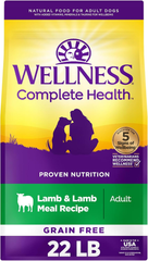 Wellness Complete Health Dry Dog Food, Grain Free, Natural, Lamb Recipe