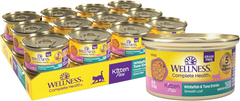 Wellness Complete Health Pate Kitten Wet Cat Food, Natural, Protein-Rich, Grain Free (Whitefish & Chicken)