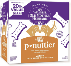Old Mother Hubbard by Wellness Classic P-Nuttier Natural Dog Treats, Crunchy Oven-Baked Biscuits, Ideal for Training, Large Size