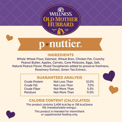Old Mother Hubbard by Wellness Classic P-Nuttier Natural Dog Treats, Crunchy Oven-Baked Biscuits, Ideal for Training, Large Size