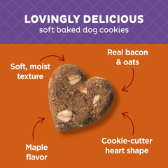 Old Mother Hubbard Wellness Wholesome Indulgences Dog Biscuits, Natural, Dog Treats, Bacon, Oats, & Maple Flavor