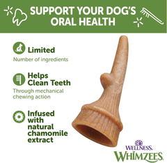 Whimzees Wellness Occupy Dog Dental Treats, Natural Chews, Large Size