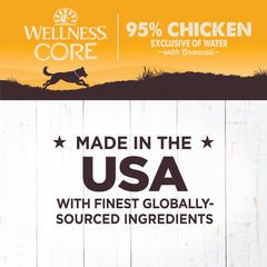 Wellness CORE 95% Natural Wet Grain Free Canned Dog Food, Chicken & Broccoli