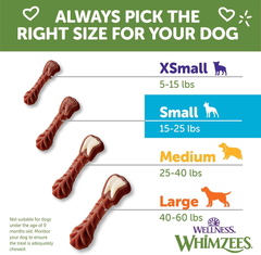 Whimzees Wellness Daily Brushzees Dog Dental Treats, Natural Chews, Small Size Stick