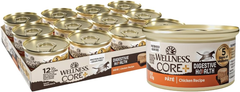 Wellness CORE+ Digestive Health Pate Adult Wet Cat Food, Natural, Protein-Rich, Grain Free (Chicken)
