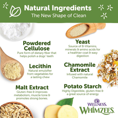 Whimzees Wellness Occupy Dog Dental Treats, Natural Chews, Small Size