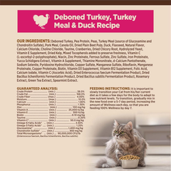 Wellness CORE Natural Grain-Free High Protein Adult Dry Cat Food Recipe, Turkey, Turkey Meal and Duck Formula
