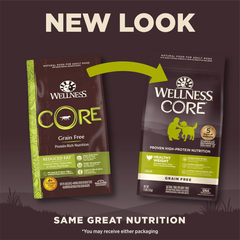 Wellness CORE Grain-Free High-Protein Dry Dog Food, Natural Ingredients, Made in USA with Real Meat, All Breeds, For Adult Dogs