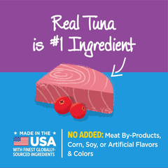 Wellness Kittles Crunchy Natural Grain Free Cat Treats, Tuna & Cranberries Recipe, All Life Stages