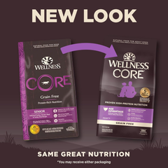 Wellness CORE Grain-Free Senior Dry Dog Food, Made in USA with Natural Ingredients, No Meat by-Product, Fillers, Artificial Flavors, or Preservatives (Turkey)