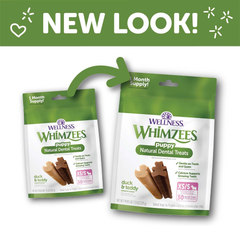 Wellness WHIMZEES Puppy Dog Dental Treats, Natural Chews, Extra Small & Small Size Stick