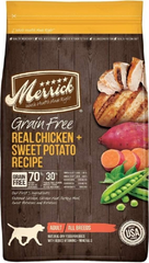 Merrick Premium Grain Free Dry Adult Dog Food, Wholesome And Natural Kibble With Real Chicken And Sweet Potato