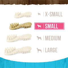 Merrick Fresh Kisses Natural Dental Chews, Toothbrush Treat Shape Infused With Real Mint, Small Dogs