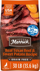 Merrick Premium Grain Free Dry Adult Dog Food, Wholesome And Natural Kibble, Real Texas Beef And Sweet Potato