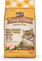 Merrick Purrfect Bistro Grain Free Natural Dry Cat Food For Adult Cats, Real Chicken And Sweet Potato Recipe