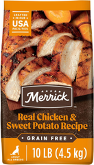 Merrick Premium Grain Free Dry Adult Dog Food, Wholesome And Natural Kibble With Real Chicken And Sweet Potato