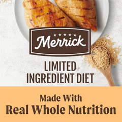 Merrick Limited Ingredient Diet Premium and Natural Kibble with Healthy Grains Chicken and Brown Rice Dog Food