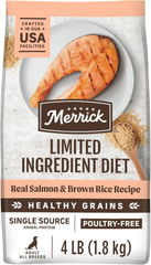 Merrick Limited Ingredient Diet Premium And Natural Kibble With Healthy Grains, Salmon And Brown Rice Dog Food
