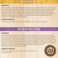 Merrick Lil’ Plates Grain Free Dinner Duos Soft Natural Wet Small Dog Food Variety Pack, Beef and Chicken