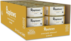 Applaws Wet Cat Food, 24 Count, Limited Ingredient Canned Wet Cat Food, Chicken Breast in Broth