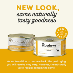 Applaws Wet Cat Food, 24 Count, Limited Ingredient Canned Wet Cat Food, Chicken Breast in Broth