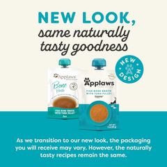 Applaws Natural Bone Broth Wet Cat Food Topper, Limited Ingredient Bone Broth for Cats, Real Protein Wet Food Topper for Cats, Tuna Fillet Bone Broth Topper