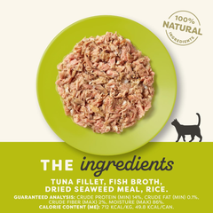 Applaws Natural Wet Cat Food, Limited Ingredient Canned Wet Cat Food, Tuna with Seaweed in Broth