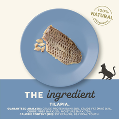 Applaws Natural Cat Treats, Grain-Free Single Ingredient Cat Treats, Whole Protein Fillet Cat Treats, Healthy Cat Snacks, No Artificials (Whole Tilapia Loin)