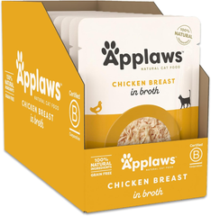 Applaws Natural Wet Cat Food, Limited Ingredient Wet Cat Food Pouches, Chicken Breast in Broth