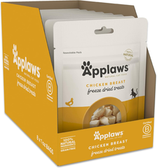 Applaws Natural Cat Treats, Limited Ingredient Freeze-Dried Cat Treats, 100% Protein, Healthy & Nutritious, Grain-Free, Single-Ingredient Cat Treats, Chicken Freeze Dried Cat Treats