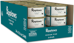 Applaws Natural Wet Cat Food, 24 Count, Limited Ingredient Canned Wet Cat Food, Ocean Fish in Broth