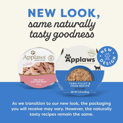 Applaws Natural Wet Cat Food in Broth, Limited Ingredient Cat Food Cups, Grain-Free Cat Food Pots, No Artificials, 100% Natural Ingredient Cat Food, Tuna Fillet & Crab in Broth