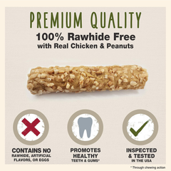 Cadet Smart Hide Rawhide Free Dog Treats – Peanut Coated