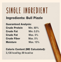 Cadet Bully Sticks for Extra-Small Dogs, All-Natural Beef Pizzle, Rawhide-Free Long-Lasting Dog Chews for Aggressive Chewers