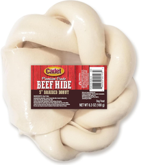 Cadet Premium Grade Beef Hide for Dogs, Long Lasting Rawhide Donut Bone, Single Ingredient Dog Chews, 5 Inch