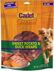 Cadet Gourmet Sweet Potato & Chicken Wraps Limited-Ingredient Dog Chews, Healthy and Natural Training Treats for Small and Large Dogs