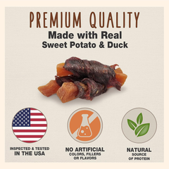 Cadet Gourmet Sweet Potato & Chicken Wraps Limited-Ingredient Dog Chews, Healthy and Natural Training Treats for Small and Large Dogs