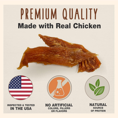 Cadet Gourmet Chicken Breast Dog Treats - Healthy & Natural Chicken Dog Training Treats for Small & Large Dogs - Inspected & Tested in USA
