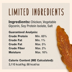 Cadet Gourmet Chicken Breast Dog Treats - Healthy & Natural Chicken Dog Training Treats for Small & Large Dogs - Inspected & Tested in USA