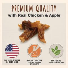 Cadet Gourmet Sweet Potato & Chicken Wraps Limited-Ingredient Dog Chews, Healthy and Natural Training Treats for Small and Large Dogs