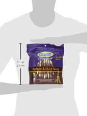 Cadet Gourmet Beef Hide Twist Chew Sticks, Long Lasting & Natural Chew Treats for Dogs, Inspected & Tested in USA, Duck Flavor