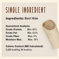 Cadet Premium Grade Beef Hide, Long-Lasting Rawhide Rolls, Single-Ingredient Dog Chews for Small Breeds