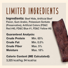 Cadet Premium Grade Beef Hide Chips for Dogs Beef Flavor