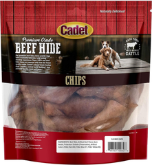 Cadet Premium Grade Beef Hide Chips for Dogs Beef Flavor