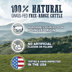 Cadet Bully Hide Sticks for Large Dogs, All-Natural Beef Pizzle, Limited-Ingredient Long-Lasting Dog Chews for Aggressive Chewers