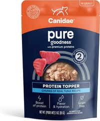 CANIDAE Pure Protein Topper Wet Dog Food, Chunks of Real Tuna in Gravy Recipe